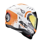 Preview: Scorpion Integralhelm Exo-520 Evo Air Titan Weiß-Orange