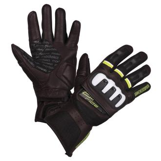 Modeka Handschuhe Air Ride Schwarz-Weiß-Neongelb