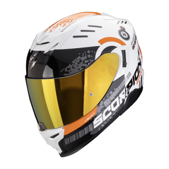 Scorpion Integralhelm Exo-520 Evo Air Titan Weiß-Orange