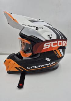 Scorpion Crosshelm VX-16 Evo Air Fusion Matt Schwarz-Orange