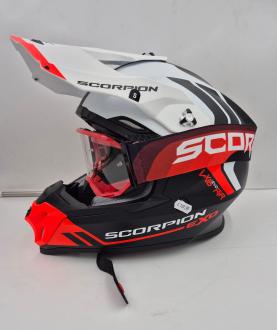 Scorpion Crosshelm VX-16 Evo Air Fusion Matt Schwarz-Rot