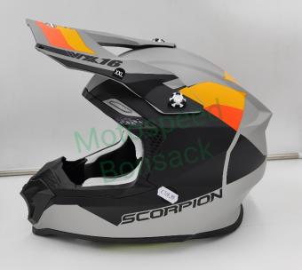 Scorpion Crosshelm VX-16 Evo Air Spectrum Matt Grau-Orange